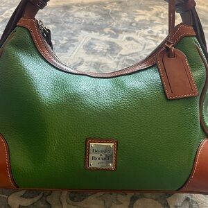 Dooney & Bourke Vibrant Green and Brown Hobo Bag